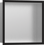 Hansgrohe XtraStoris Individual Wall Niche Brushed Stainless Steel With Design Frame 300/300/100 - Matt Black - 56097670 - TAP 'N' SHOWER