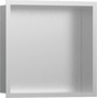 Hansgrohe XtraStoris Individual Wall Niche Brushed Stainless Steel With Design Frame 300/300/100 - Brushed Stainless Steel - 56097800 - TAP 'N' SHOWER