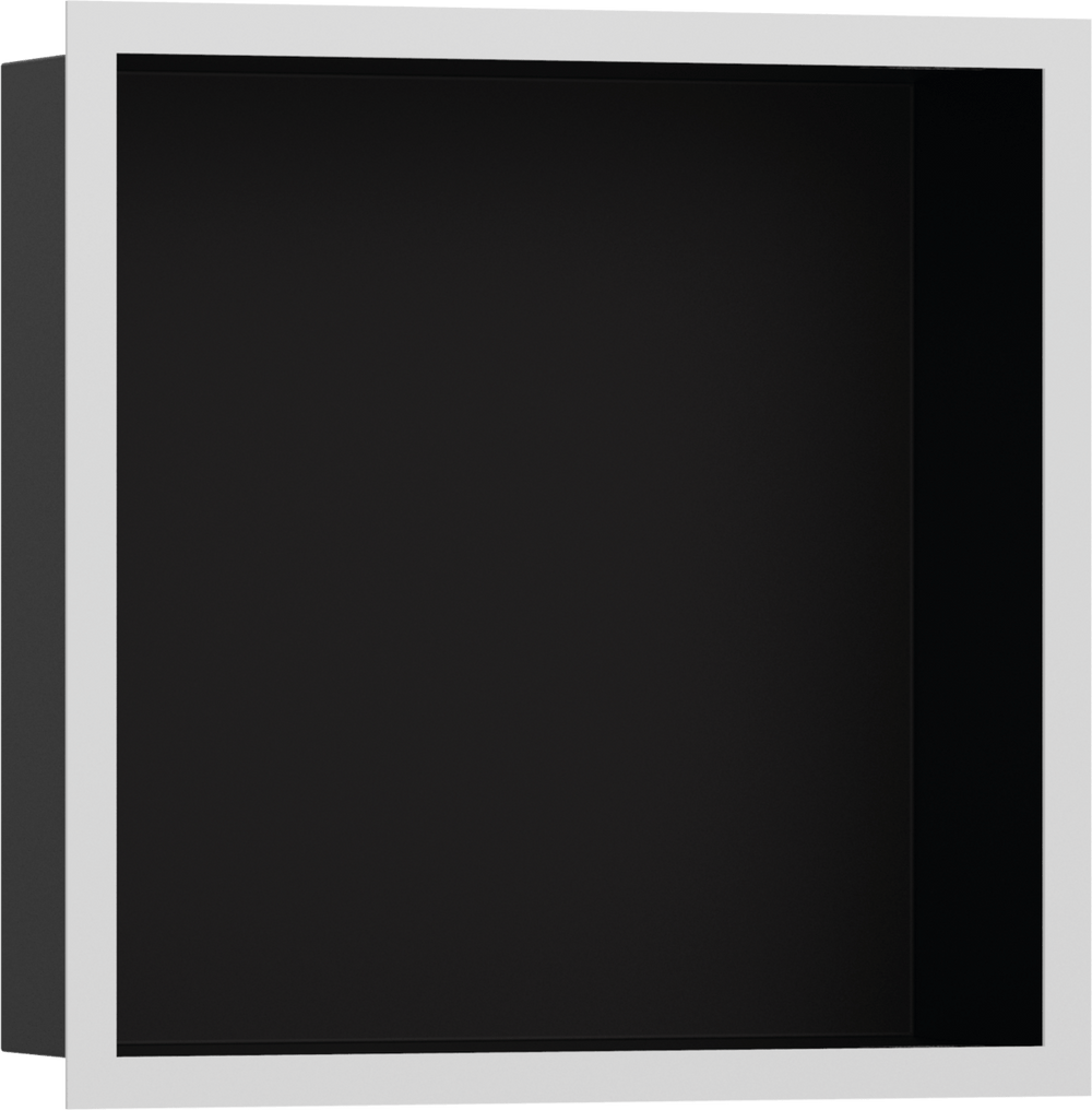 Hansgrohe XtraStoris Individual Wall Niche Matt Black With Design Frame 300/300/100 - Matt White - 56098700 - TAP 'N' SHOWER