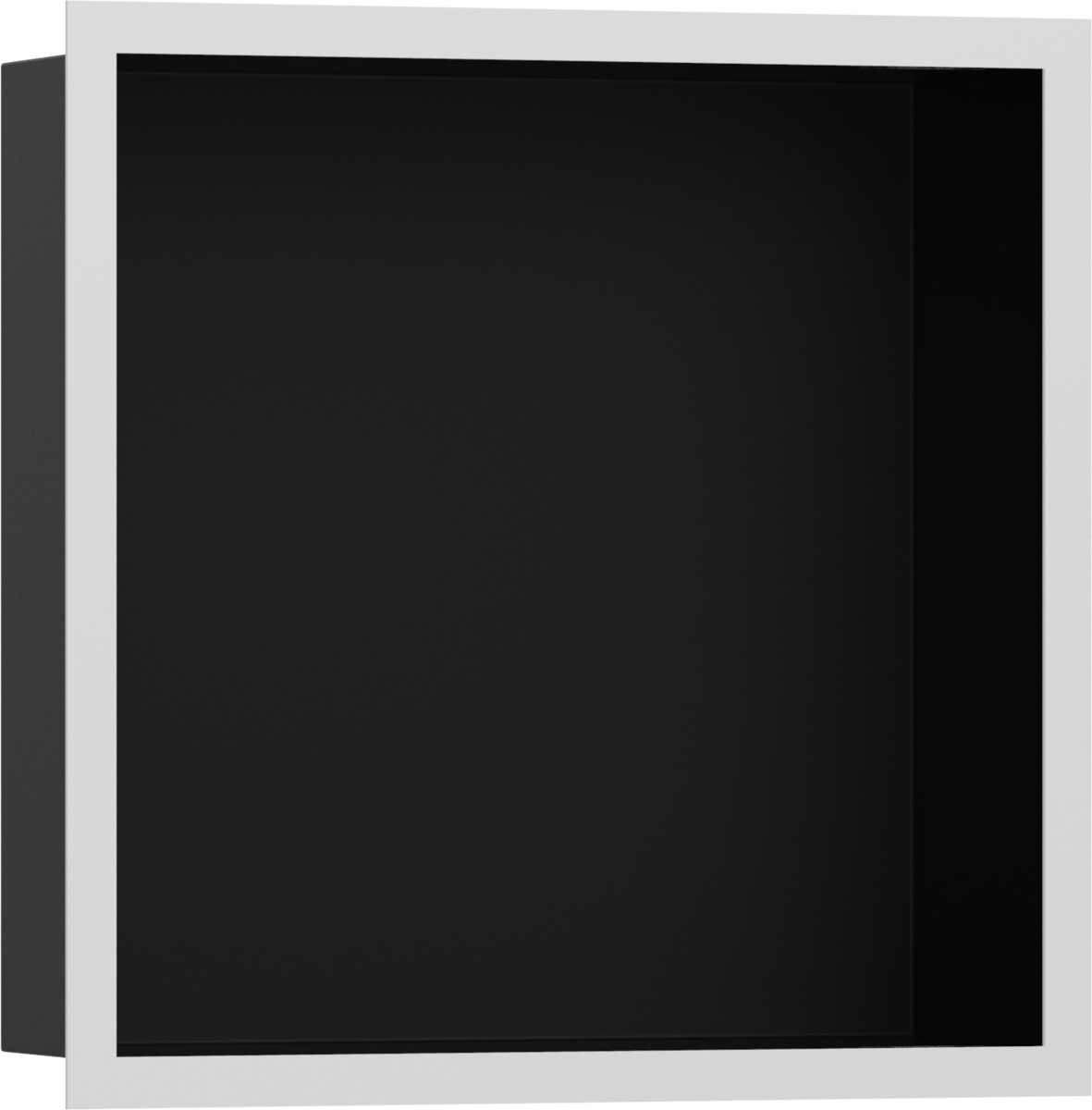 Hansgrohe XtraStoris Individual Wall Niche Matt Black With Design Frame 300/300/100 - Matt White - 56098700 - TAP 'N' SHOWER
