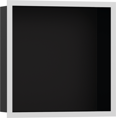 Hansgrohe XtraStoris Individual Wall Niche Matt Black With Design Frame 300/300/100 - Matt White - 56098700 - TAP 'N' SHOWER