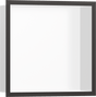 Hansgrohe XtraStoris Individual Wall Niche Matt White With Design Frame 300/300/100 - Brushed Black Chrome - 56099340 - TAP 'N' SHOWER
