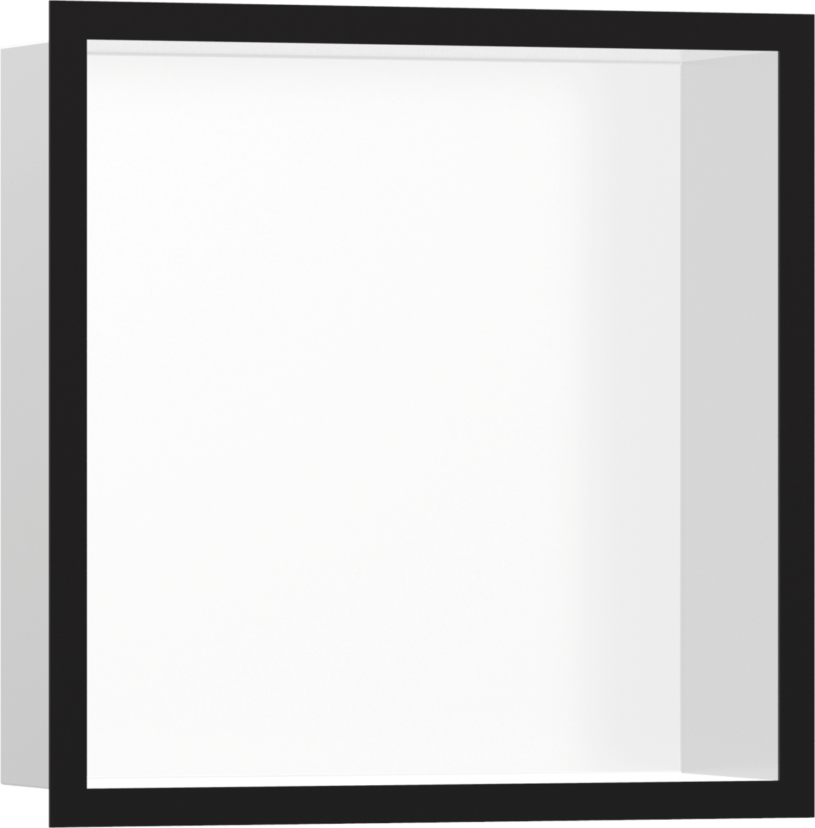 Hansgrohe XtraStoris Individual Wall Niche Matt White With Design Frame 300/300/100 - Matt Black - 56099670 - TAP 'N' SHOWER