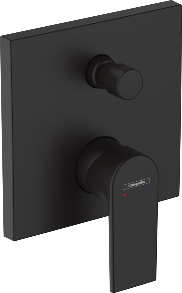 Hansgrohe Vernis Shape Single Lever Bath Mixer For Concealed Installation - Matt Black - 71468670 - TAP 'N' SHOWER