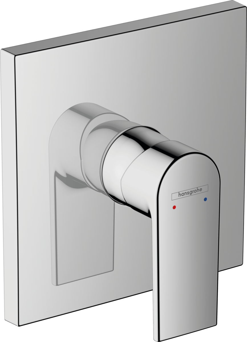 Hansgrohe Vernis Shape Single Lever Bath or Shower Mixer Trim Set For Concealed Installation - Chrome - 71668000 - TAP 'N' SHOWER