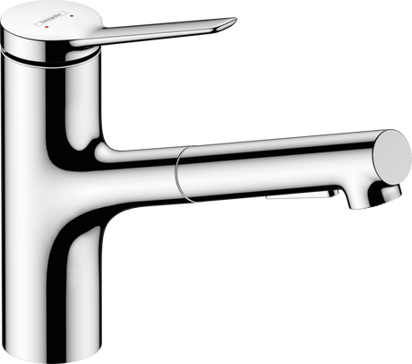 Hansgrohe Zesis M33 Single Lever Kitchen Mixer 150 Pull - out Spray 2jet Sbox Lite - Chrome - 74803000 - TAP 'N' SHOWER
