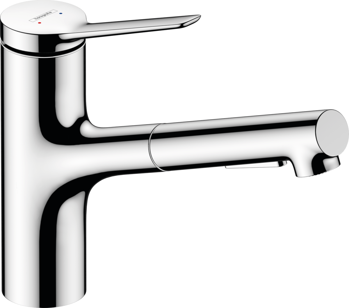 Hansgrohe Zesis M33 Single Lever Kitchen Mixer 150 Eco Pull - out Spray 2jet - Chrome - 74810000 - TAP 'N' SHOWER