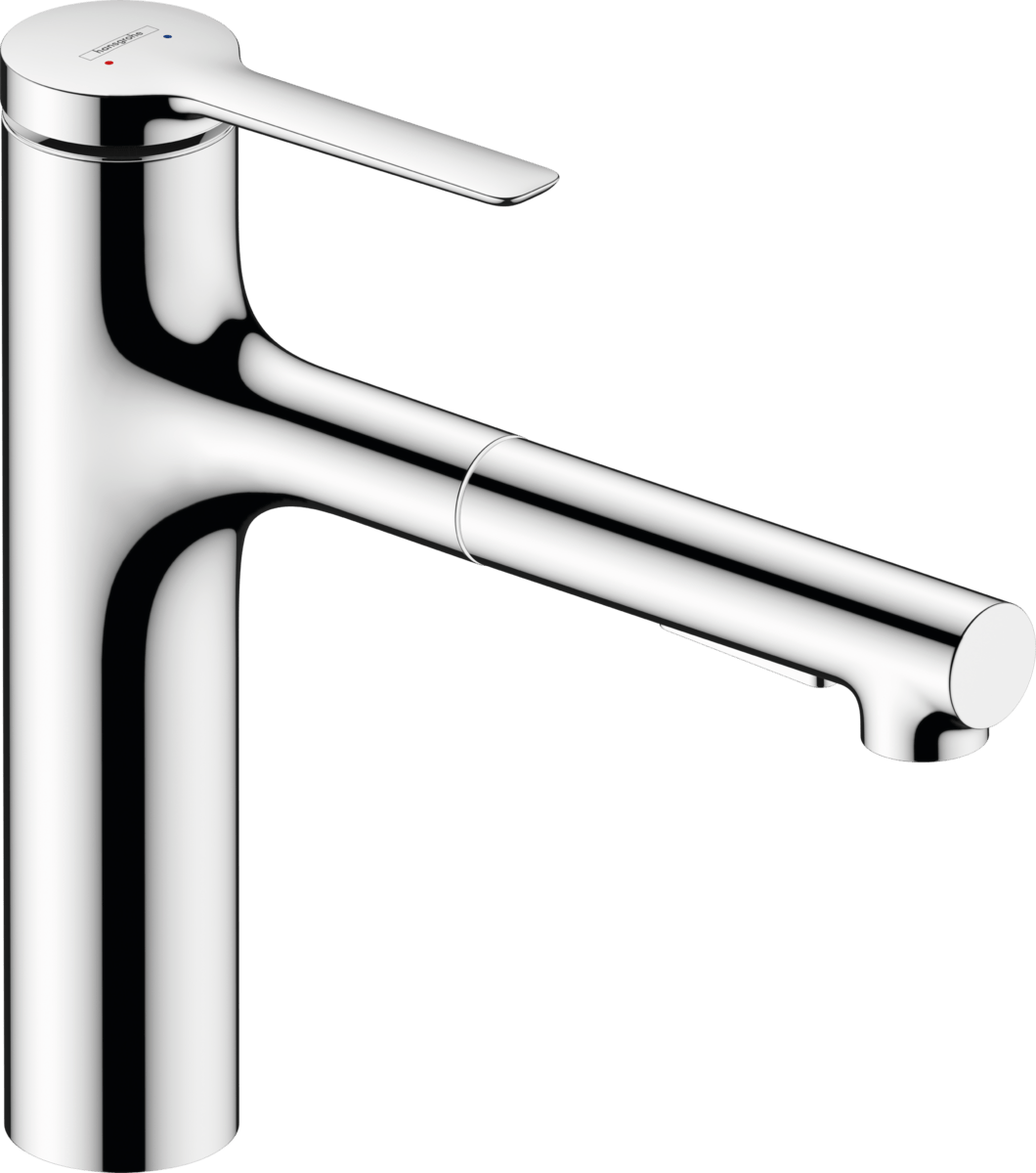 Hansgrohe Zesis M33 Single Lever Kitchen Mixer 160 Pull - out Spray 2jet - Chrome - 74801000 - TAP 'N' SHOWER