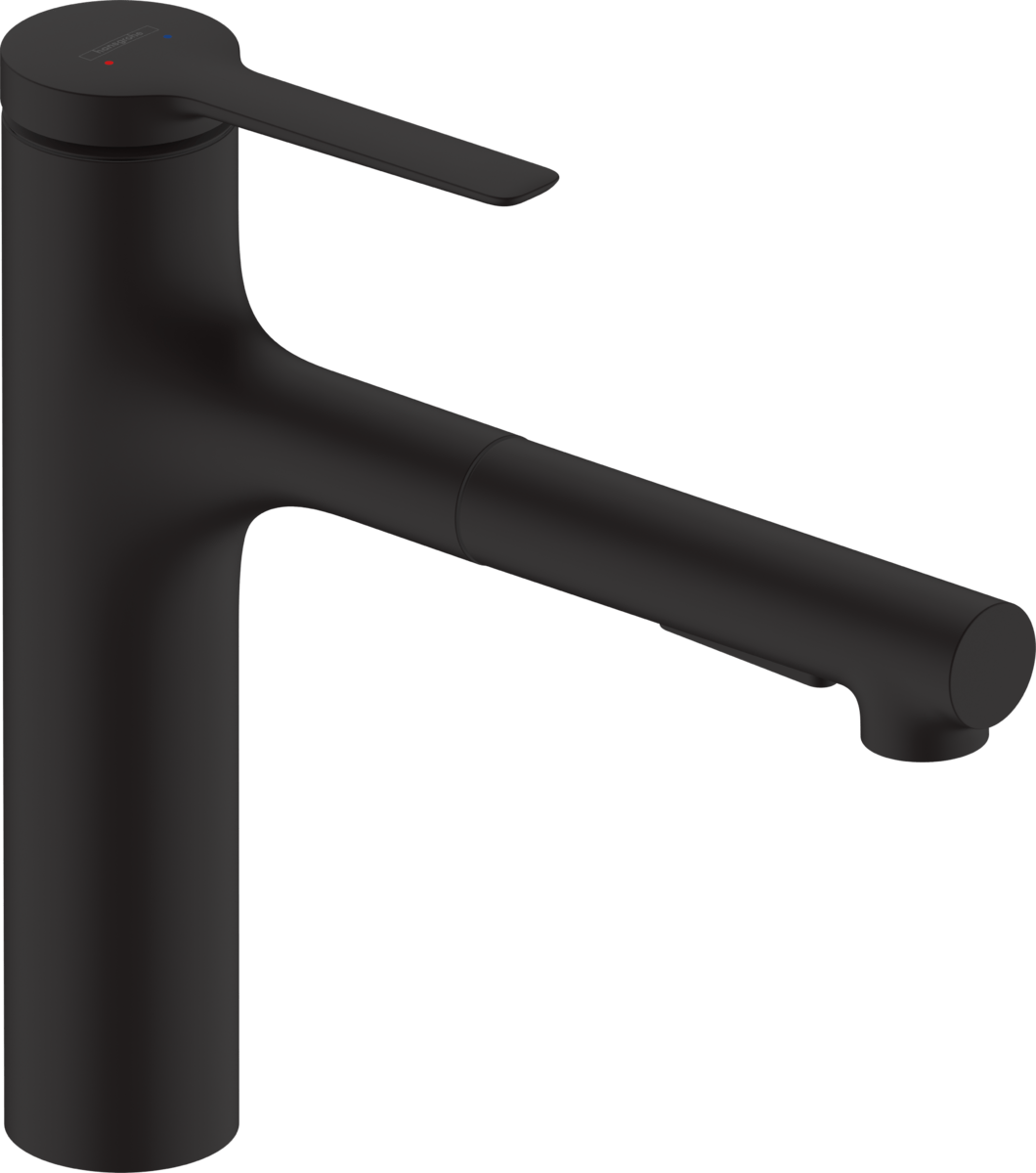 Hansgrohe Zesis M33 Single Lever Kitchen Mixer 160 Pull - out Spray 2jet - Matt Black - 74801670 - TAP 'N' SHOWER