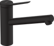 Hansgrohe Zesis M33 Single Lever Kitchen Mixer 150 1jet - Matt Black - 74802670 - TAP 'N' SHOWER