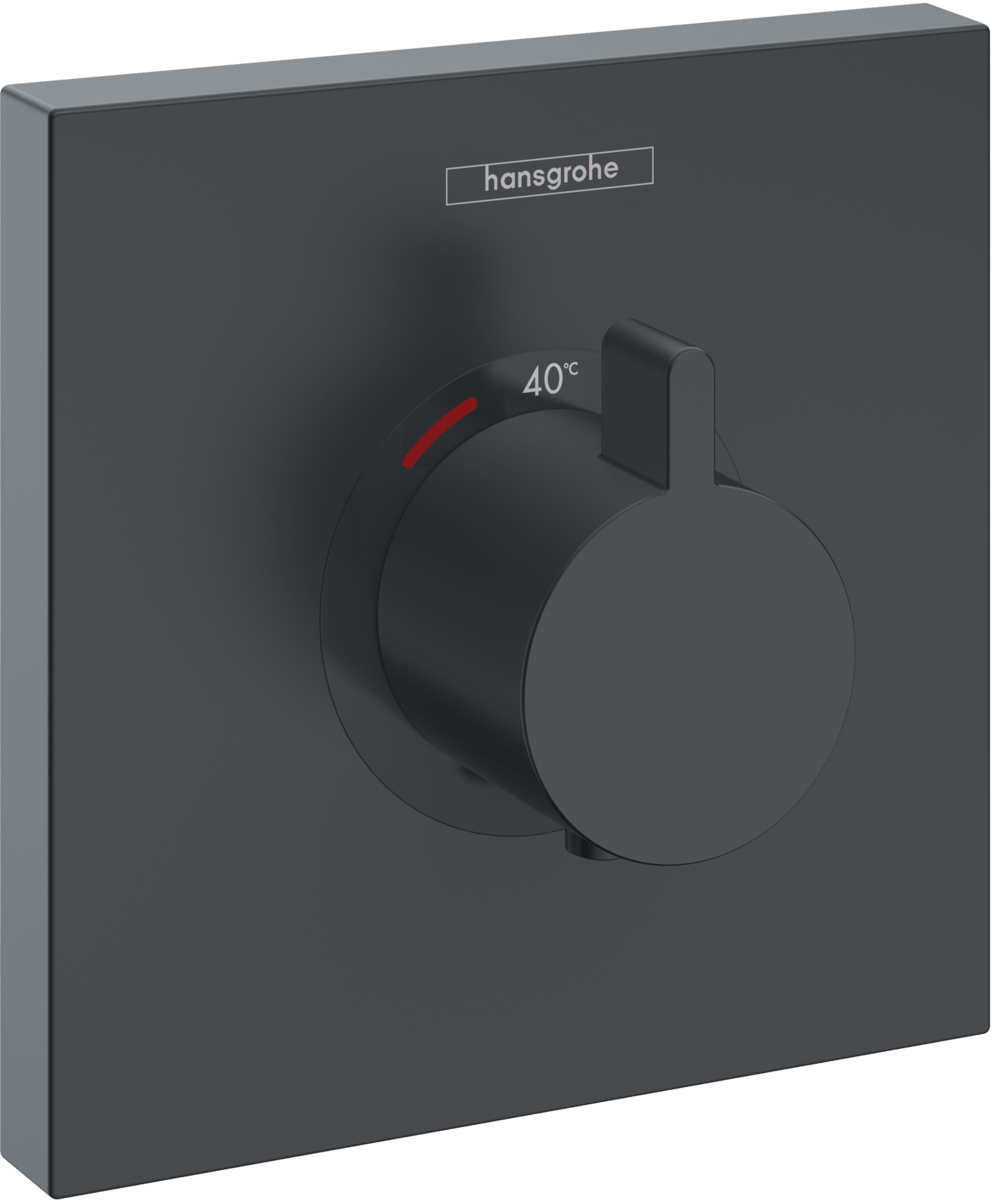 Hansgrohe ShowerSelect Thermostatic Mixer Highflow For Concealed Installation - Matt Black - 15760670 - TAP 'N' SHOWER