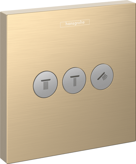 Hansgrohe ShowerSelect Valve For Concealed Installation For 3 Outlets - Brushed Bronze - 15764140 - TAP 'N' SHOWER