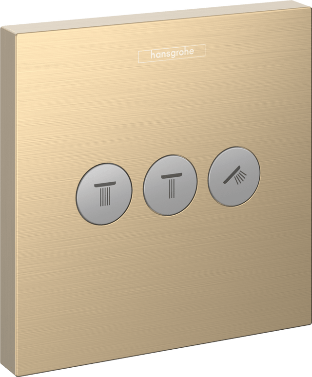 Hansgrohe ShowerSelect Valve For Concealed Installation For 3 Outlets - Brushed Bronze - 15764140 - TAP 'N' SHOWER