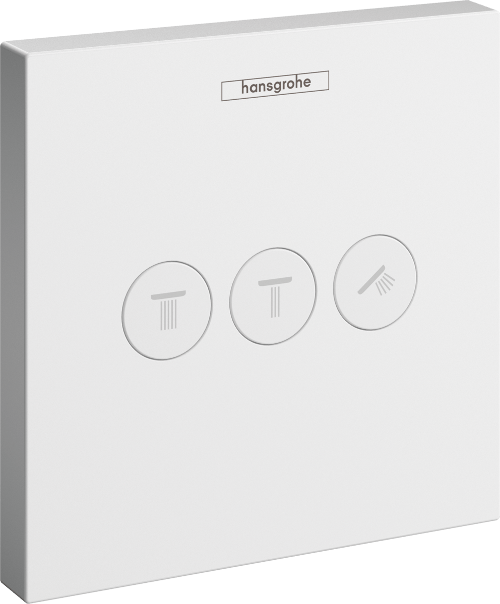 Hansgrohe ShowerSelect Valve For Concealed Installation For 3 Outlets - Matt White - 15764700 - TAP 'N' SHOWER