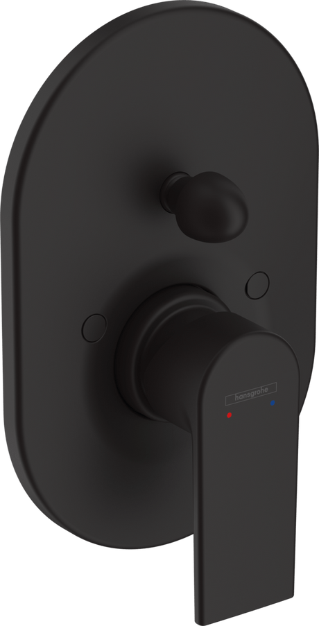 Hansgrohe Vernis Shape Single Lever Bath Mixer For Concealed Installation - Matt Black - 71458670 - TAP 'N' SHOWER