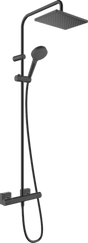 Hansgrohe Vernis Shape Showerpipe 230 1jet With Thermostat - Matt Black - 26286670 - TAP 'N' SHOWER