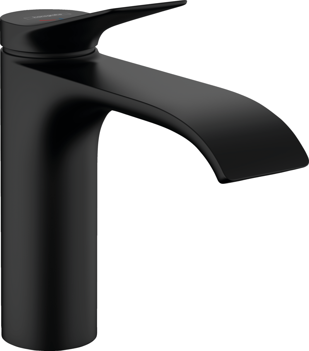 Hansgrohe Vivenis Single Lever Basin Mixer 110 Coolstart With Pop - up Waste Set - Matt Black - 75023670 - TAP 'N' SHOWER