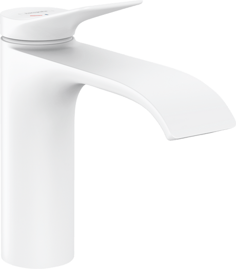 Hansgrohe Vivenis Single Lever Basin Mixer 110 Coolstart With Pop - up Waste Set - Matt White - 75023700 - TAP 'N' SHOWER