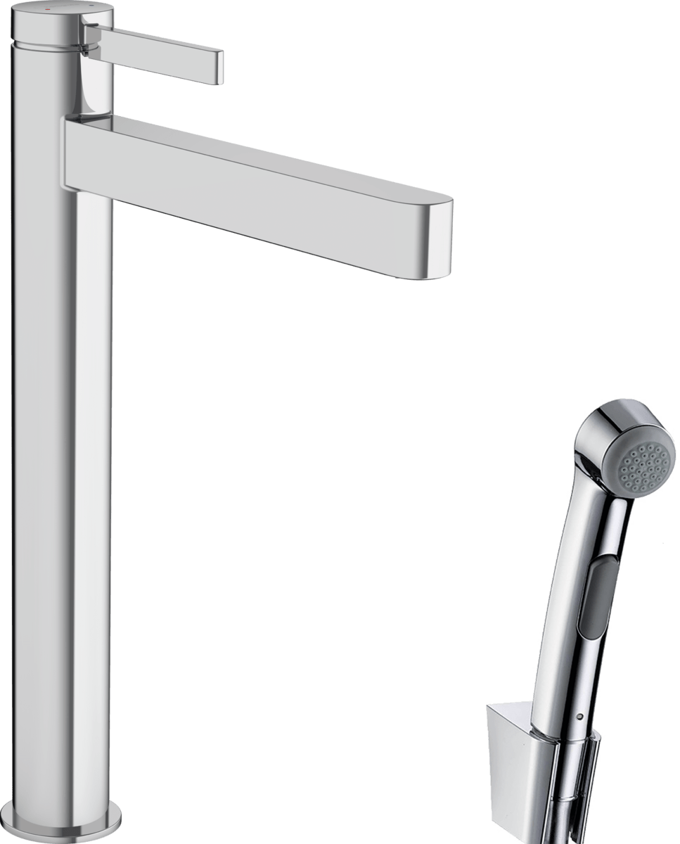 Hansgrohe Finoris Single Lever Basin Mixer 260 With Bidette Hand Shower And Shower Hose 1600mm - Chrome - 76220000 - TAP 'N' SHOWER