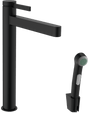 Hansgrohe Finoris Single Lever Basin Mixer 260 With Bidette Hand Shower And Shower Hose 1600mm - Matt Black - 76220670 - TAP 'N' SHOWER
