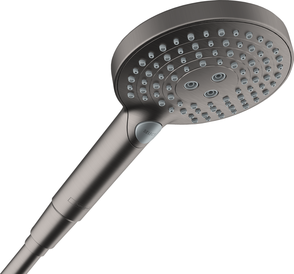 Hansgrohe Raindance Select S Hand Shower 120 3jet PowderRain - Brushed Black Chrome - 26014340 - TAP 'N' SHOWER