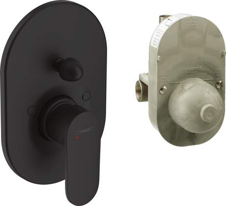 Hansgrohe Vernis Blend Bath Mixer Set For Concealed Installation - Matt Black - 71473670 - TAP 'N' SHOWER