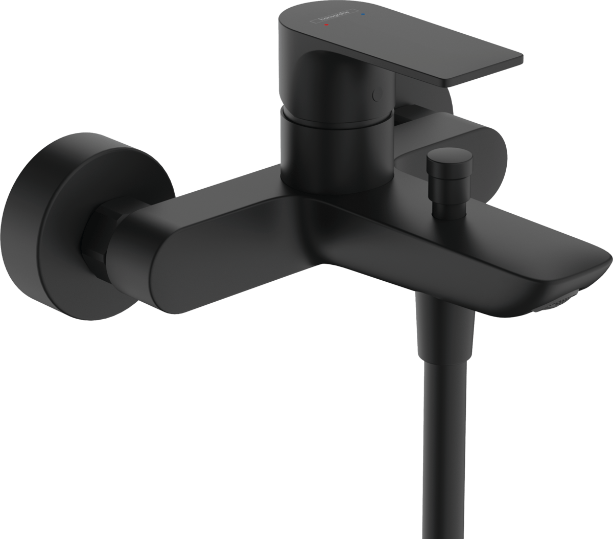 Hansgrohe Rebris E Single Lever Bath Mixer For Exposed Installation - Matt Black - 72450670 - TAP 'N' SHOWER