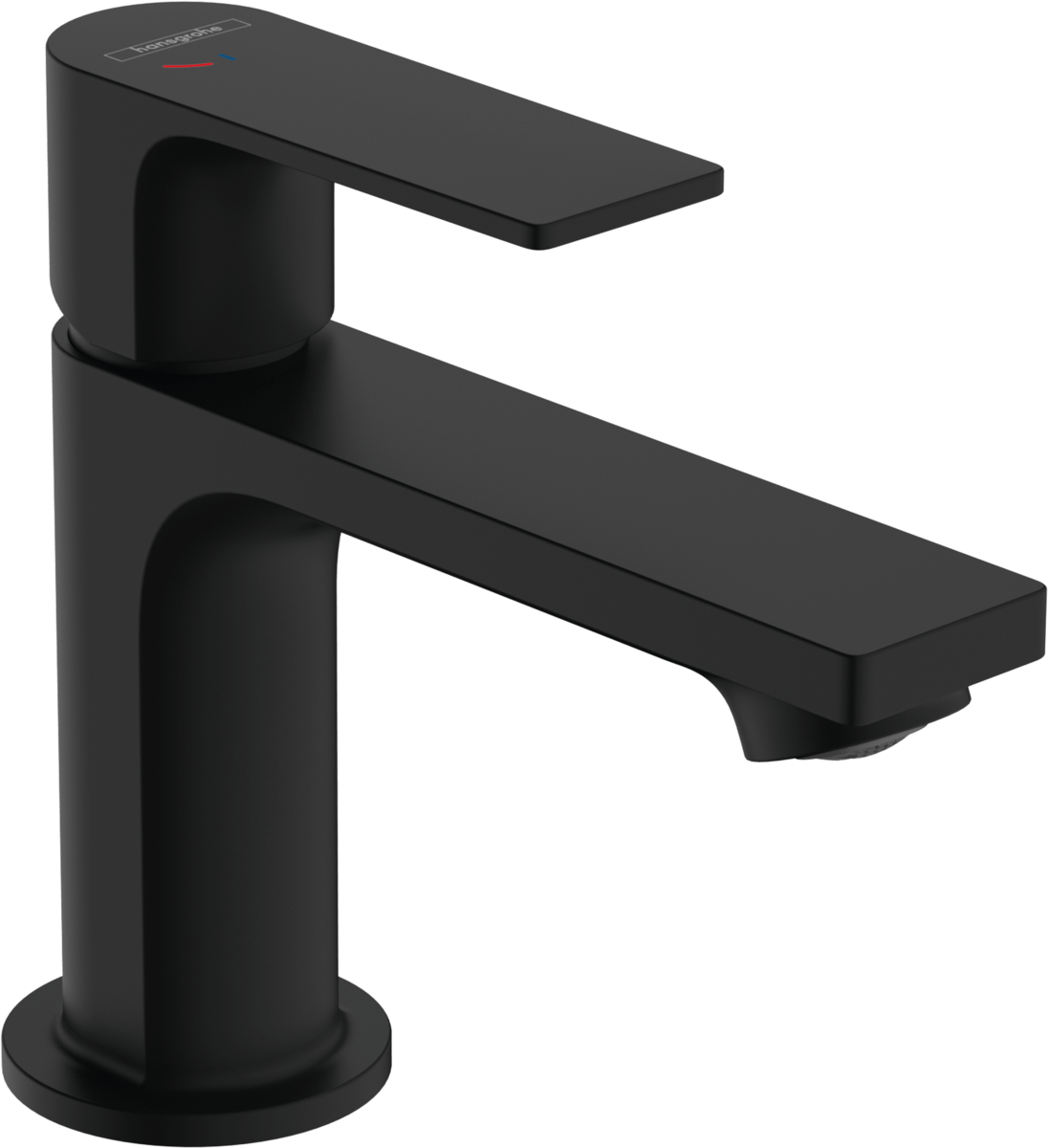 Hansgrohe Rebris E Single Lever Basin Mixer 80 Coolstart Ecosmart+ With Pop - up Waste Set - Matt Black - 72587670 - TAP 'N' SHOWER