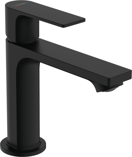 Hansgrohe Rebris E Single Lever Basin Mixer 110 With Pop - up Waste Set - Matt Black - 72557670 - TAP 'N' SHOWER