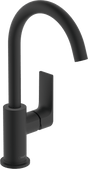 Hansgrohe Rebris E Single Lever Basin Mixer 210 With Swivel Spout And Pop - up Waste Set - Matt Black - 72576670 - TAP 'N' SHOWER