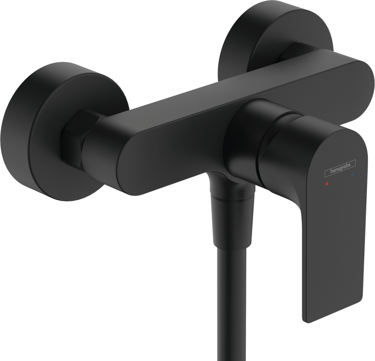 Hansgrohe Rebris E Single Lever Shower Mixer For Exposed Installation - Matt Black - 72650670 - TAP 'N' SHOWER