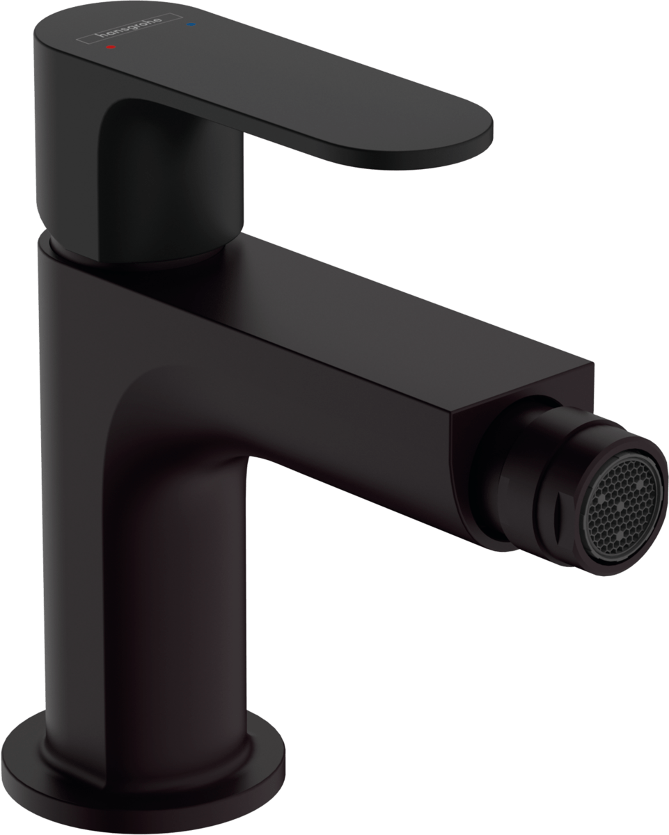 Hansgrohe Rebris S Single Lever Bidet Mixer With Pop - up Waste Set - Matt Black - 72210670 - TAP 'N' SHOWER