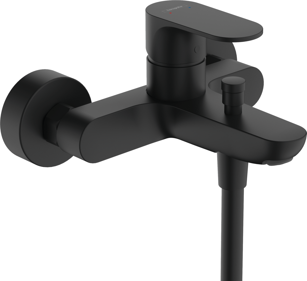Hansgrohe Rebris S Single Lever Bath Mixer For Exposed Installation - Matt Black - 72440670 - TAP 'N' SHOWER
