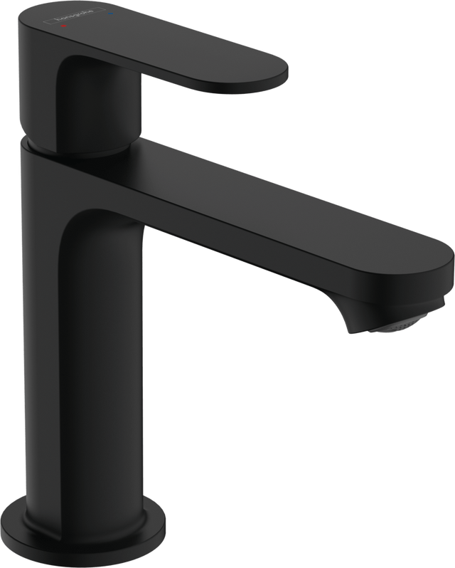 Hansgrohe Rebris S Single Lever Basin Mixer 110 With Pop - up Waste Set - Matt Black - 72517670 - TAP 'N' SHOWER