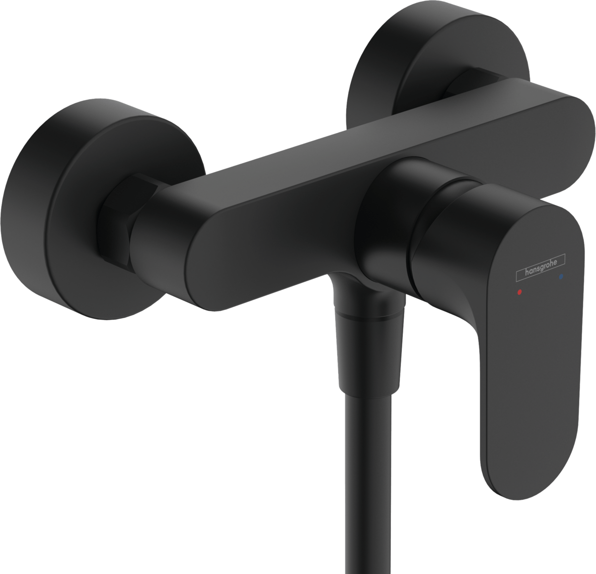 Hansgrohe Rebris S Single Lever Shower Mixer For Exposed Installation With 2 Flow Rates - Matt Black - 72643670 - TAP 'N' SHOWER