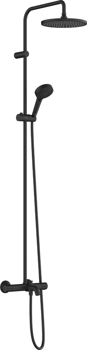 Hansgrohe Vernis Blend Showerpipe 240 1jet With Bath Thermostat - Matt Black - 26899670 - TAP 'N' SHOWER