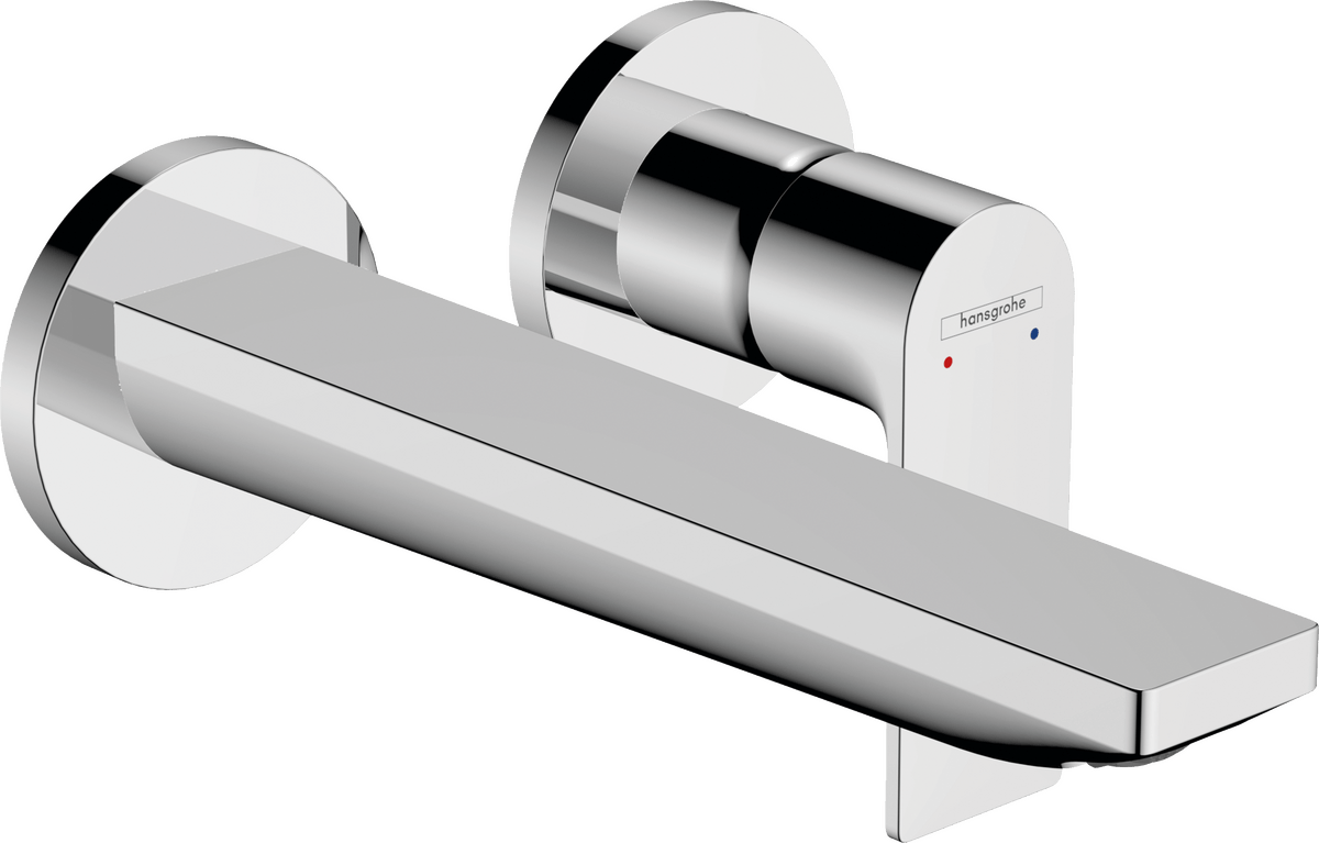 hansgrohe Rebris E Single lever basin mixer for concealed installation wall - mounted with spout 200mm - Chrome - 72568000 - TAP 'N' SHOWER