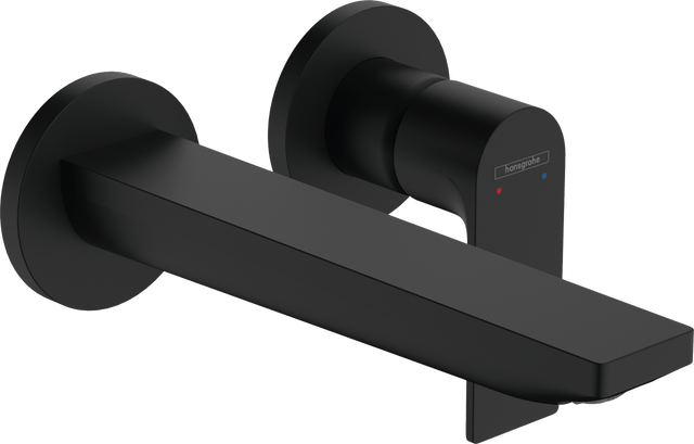 Hansgrohe Rebris E Single Lever Basin Mixer For Concealed Installation Wall - mounted With Spout - Matt Black - 72568670 - TAP 'N' SHOWER