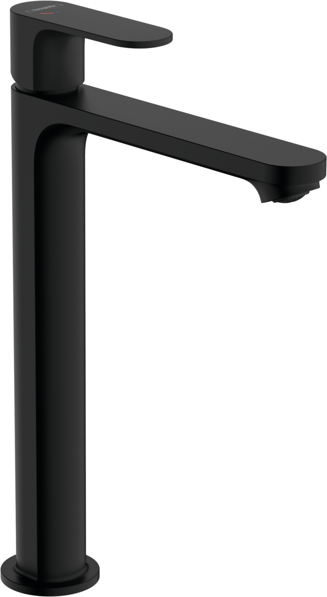 Hansgrohe Rebris S Single Lever Basin Mixer 240 Coolstart Ecosmart+ For Washbowls With Pop - up Waste Set - Matt Black - 72590670 - TAP 'N' SHOWER