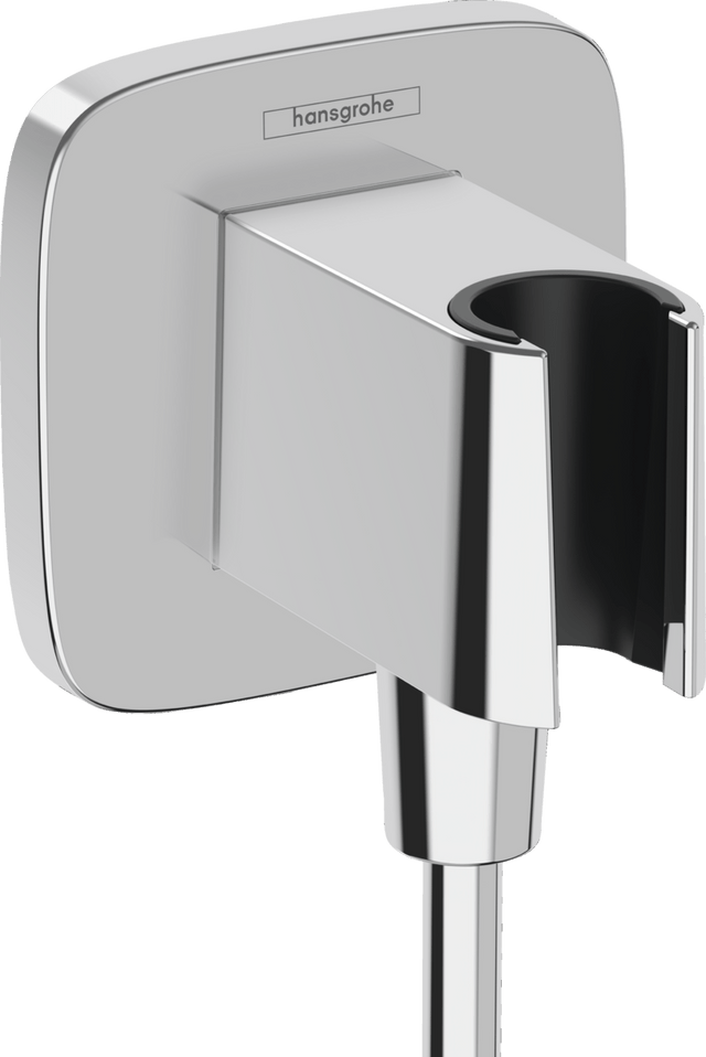 Hansgrohe FixFit Q Wall Outlet With Shower Holder - Chrome - 26887000 - TAP 'N' SHOWER