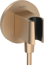 Hansgrohe FixFit S Wall Outlet With Shower Holder - Brushed Bronze - 26888140 - TAP 'N' SHOWER