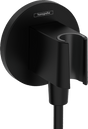 Hansgrohe FixFit S Wall Outlet With Shower Holder - Matt Black - 26888670 - TAP 'N' SHOWER
