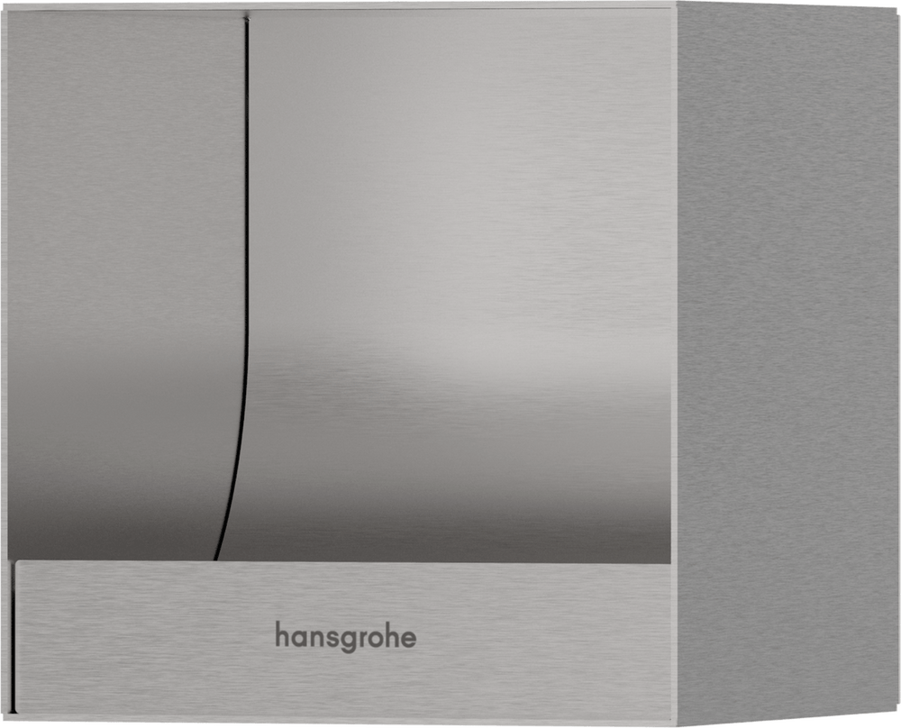 Hansgrohe Xtrastoris Original Recessed Toilet Paper Holder - Brushed Stainless Steel - 56065800 - TAP 'N' SHOWER