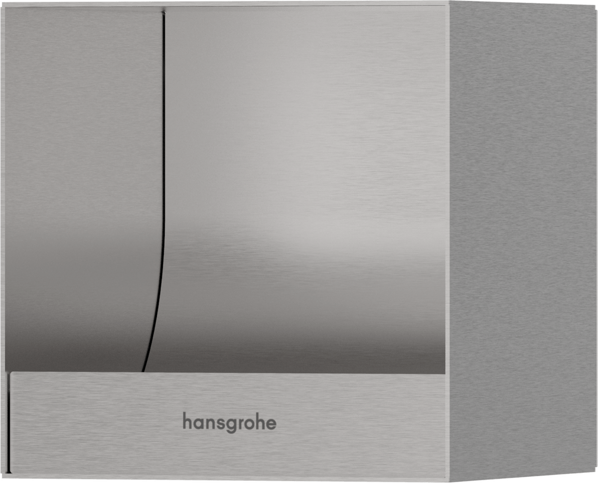 Hansgrohe Xtrastoris Original Recessed Toilet Paper Holder - Brushed Stainless Steel - 56065800 - TAP 'N' SHOWER