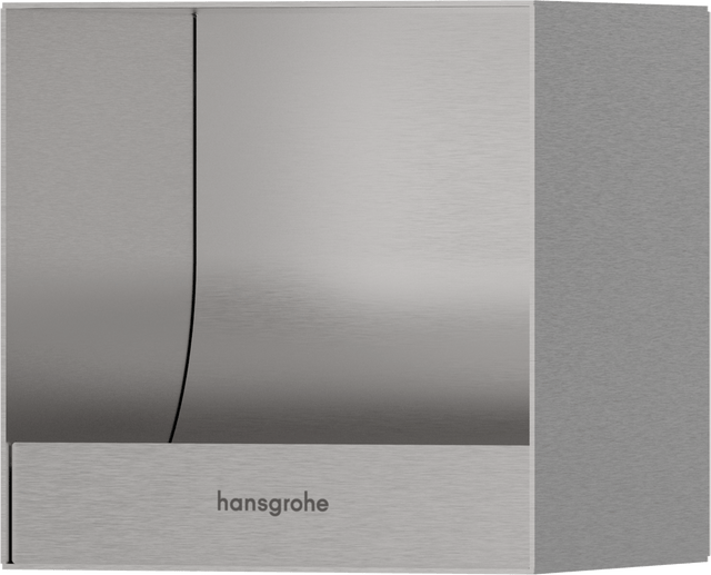 Hansgrohe Xtrastoris Original Recessed Toilet Paper Holder - Brushed Stainless Steel - 56065800 - TAP 'N' SHOWER