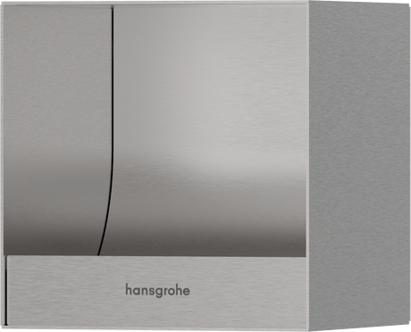 Hansgrohe Xtrastoris Original Recessed Toilet Paper Holder - Brushed Stainless Steel - 56065800 - TAP 'N' SHOWER