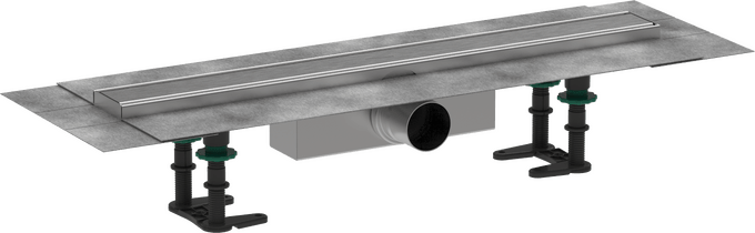 Hansgrohe RainDrain Compact Complete Set Shower Drain 600 For Standard Installation - Brushed Stainless Steel - 56174800 - TAP 'N' SHOWER