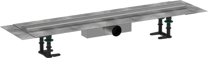 Hansgrohe RainDrain Compact Complete Set Shower Drain 800 For Standard Installation - Brushed Stainless Steel - 56178800 - TAP 'N' SHOWER