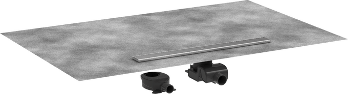 Hansgrohe RainDrain Allround Complete Set 700 Shower Drain And Installation Set For Standard/flat Installation - Brushed Stainless Steel - 56186800 - TAP 'N' SHOWER