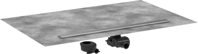 Hansgrohe RainDrain Allround Complete Set 1000 Shower Drain And Installation Set For Standard/flat Installation - Brushed Stainless Steel - 56189800 - TAP 'N' SHOWER